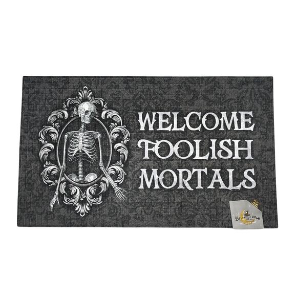 Broom & Co. Welcome Foolish Mortals Outdoor Welcome Mat - Picture 1 of 2